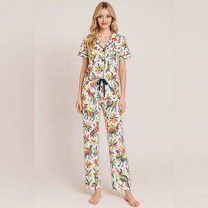 Katie Kime Otomi Print Pajama Set – Size 3XL (Top and Bottoms)